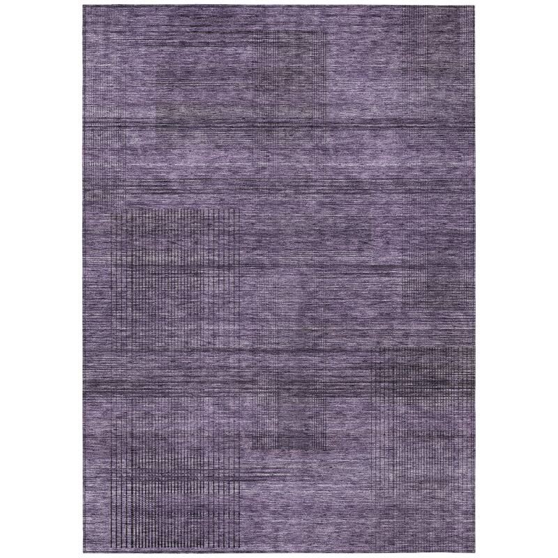Machine Washable Indoor/ Outdoor Chantille Contemporary Imprints Rug