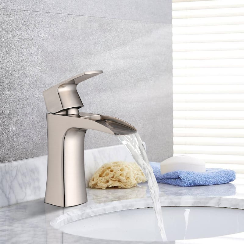 Proox Single Handle Bathroom Waterfall Faucet Single w/ Drain Assembly
