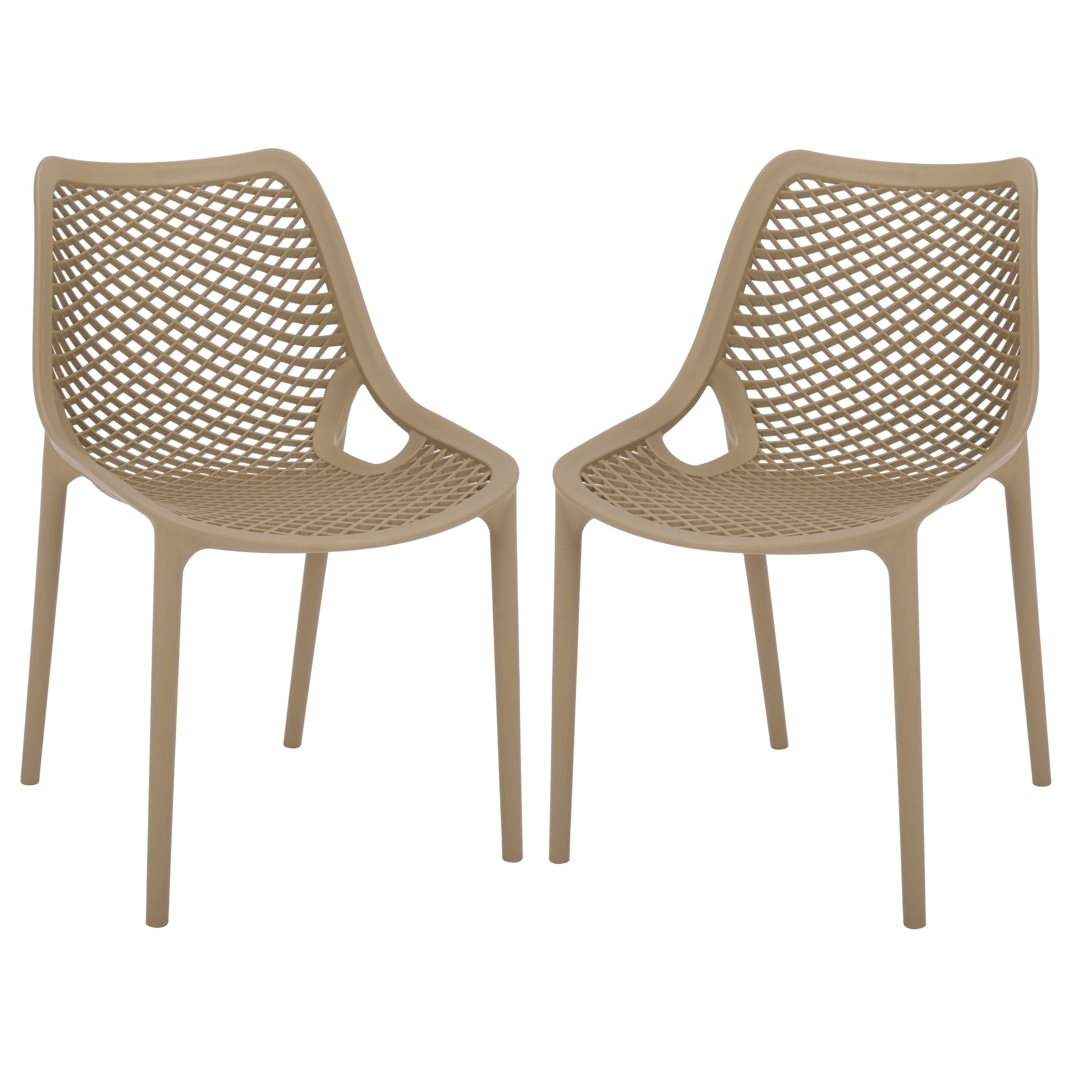 SAFAVIEH Outdoor Living Leila Dining Chair (Set of 2) - 20"W x 24"D x 32"H