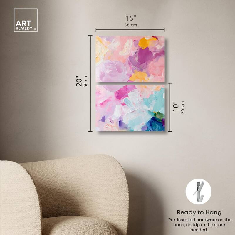 Misty Layers Canvas Set of 2 by Art Remedy, Gallery Wrapped