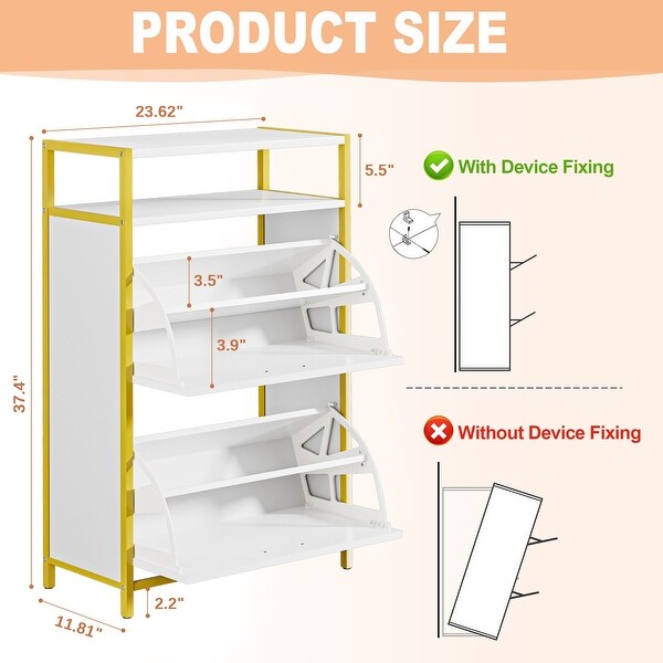VECELO Shoe Storage Cabinet - Thumbnail 2