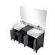 preview thumbnail 87 of 157, Lexora Zilara Bathroom Vanity Complete Set in Black and Grey with Faucet