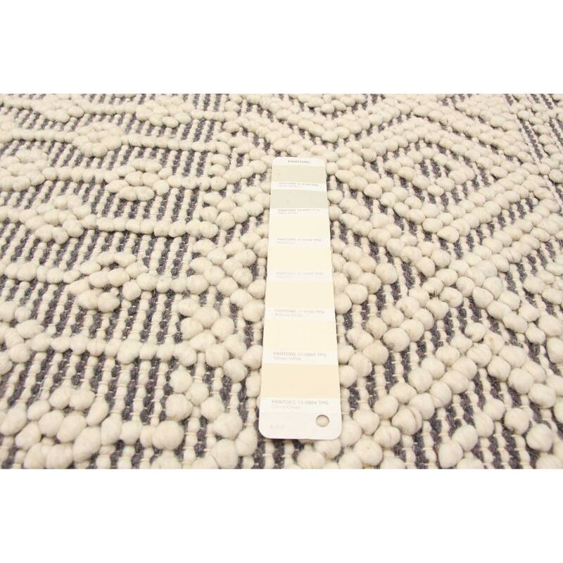 ECARPETGALLERY Braid weave Sienna Cream Wool Rug - 5'2 x 8'0