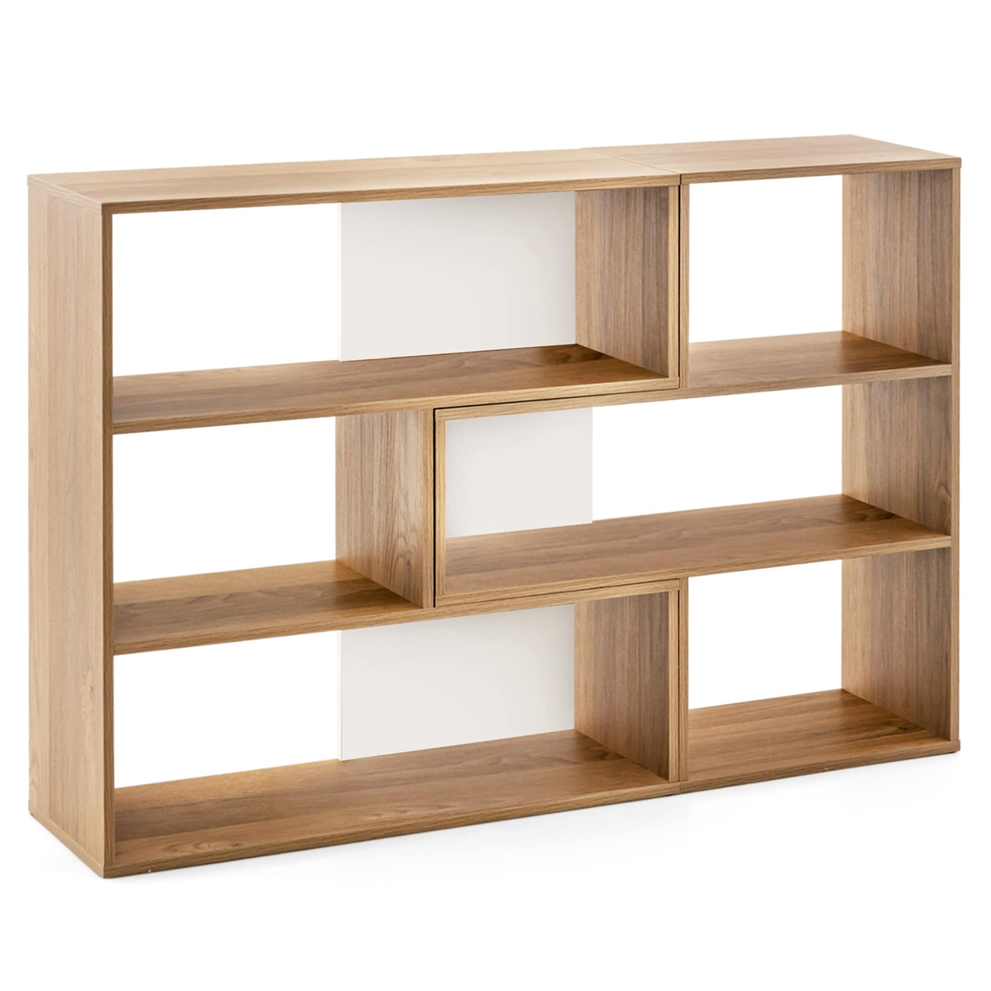 Costway 6-Open Shelf Bookshelf Storage Display Stand Corner