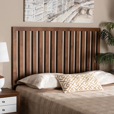 King Size Headboard - Transitional Wood Design - Ash Walnut Finish - Bedroom Decor - 78" Wide