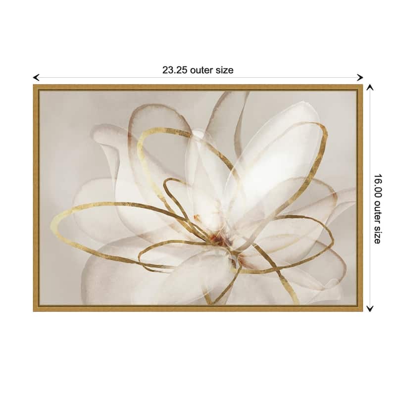 Transparent Beauty III (Floral) by Eva Watts Framed Canvas Art