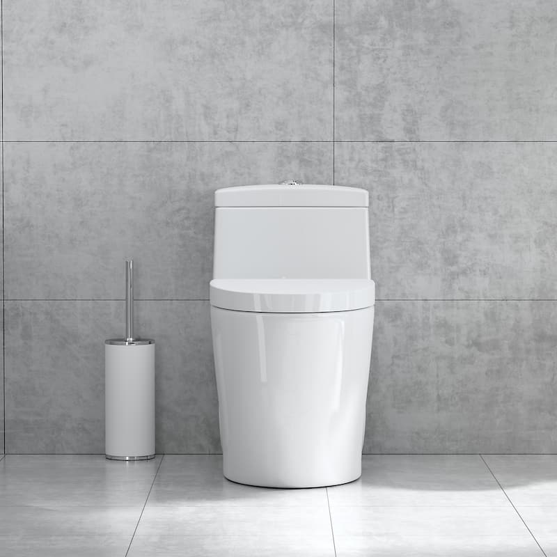 One piece dual flush elongated 12'' rough in toilet (Seat include) - N/A