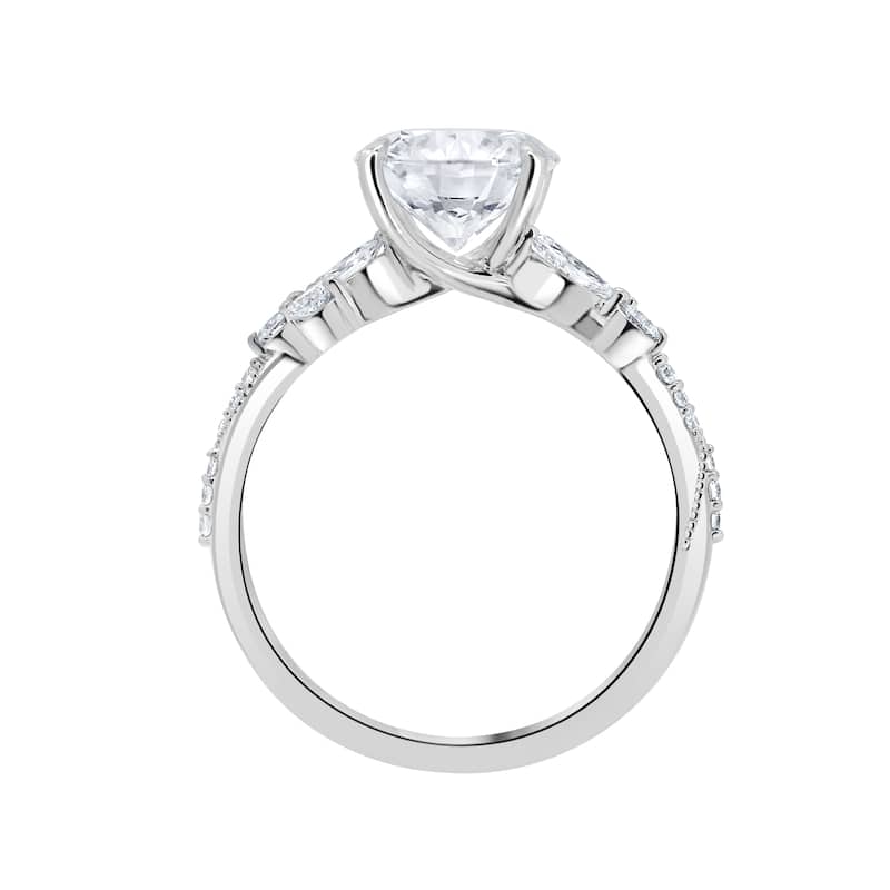 Auriya 14k Gold 5 2/4ctw Round Lab grown Nature's Inspired Diamond Engagement Ring (E-F VS)
