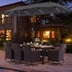 preview thumbnail 35 of 53, Costway 11 PCS Patio Dining Set with 15ft Double-Sided Patio Umbrella