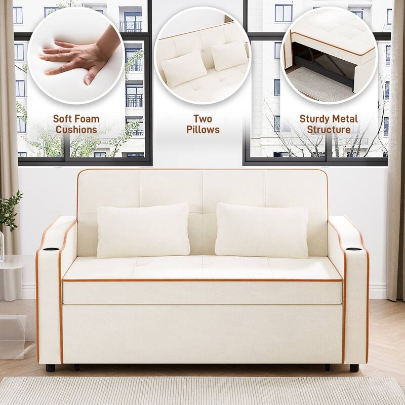 Ouyessir 3 in 1 Multi-Functional Convertible Sleeper Sofa Bed