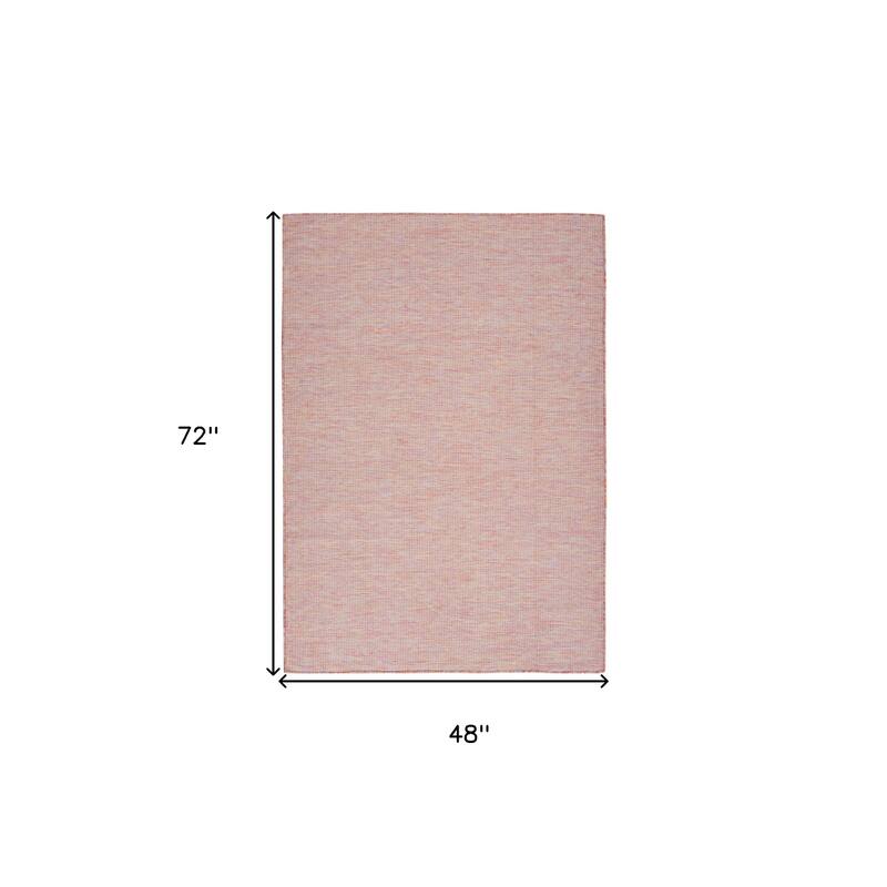 HomeRoots Contemporary Rectangle Outdoor Rug - 4' X 6'