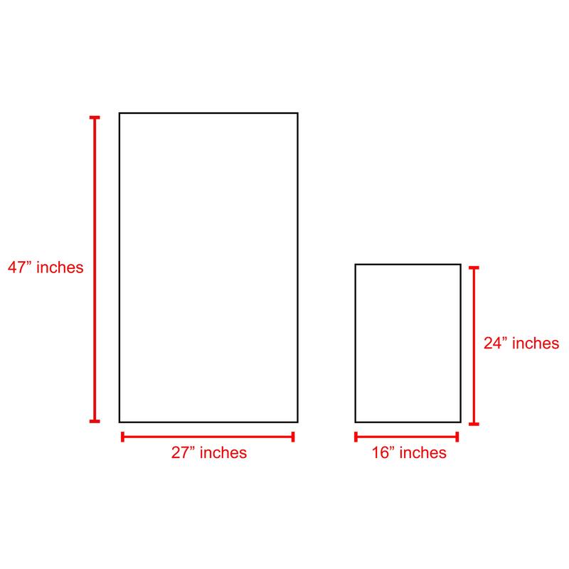 2 Piece Set Black Soft Cozy Plush Chenille Bath Mat Bathroom Rug