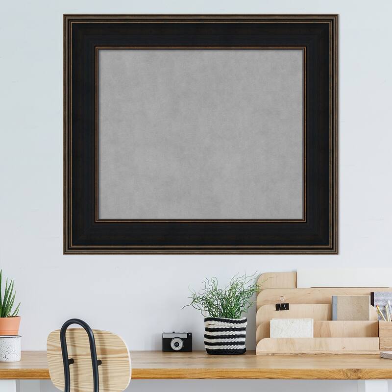 Amanti Art Mezzanine Espresso Framed Magnetic Board