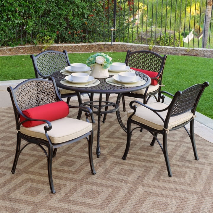 Bronze patio hot sale dining table