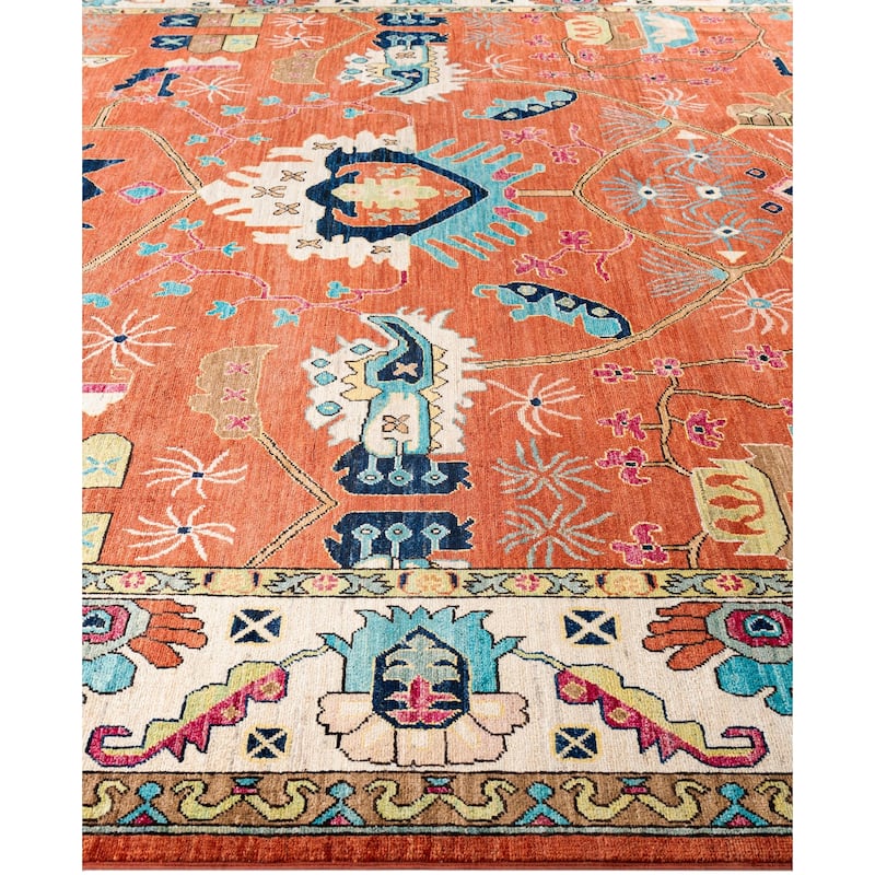 Serapi One-of-a-Kind Hand-Knotted Area Rug - Red - 9' 0" x 12' 2"