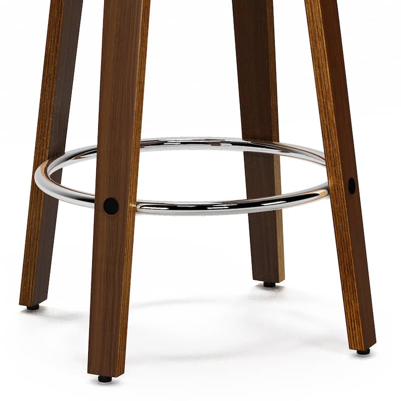 WYNDENHALL Mara Contemporary 16 inch Swivel Bar Stool (Set of 2) - 18.7"D x 18.5"W x 36.6"H