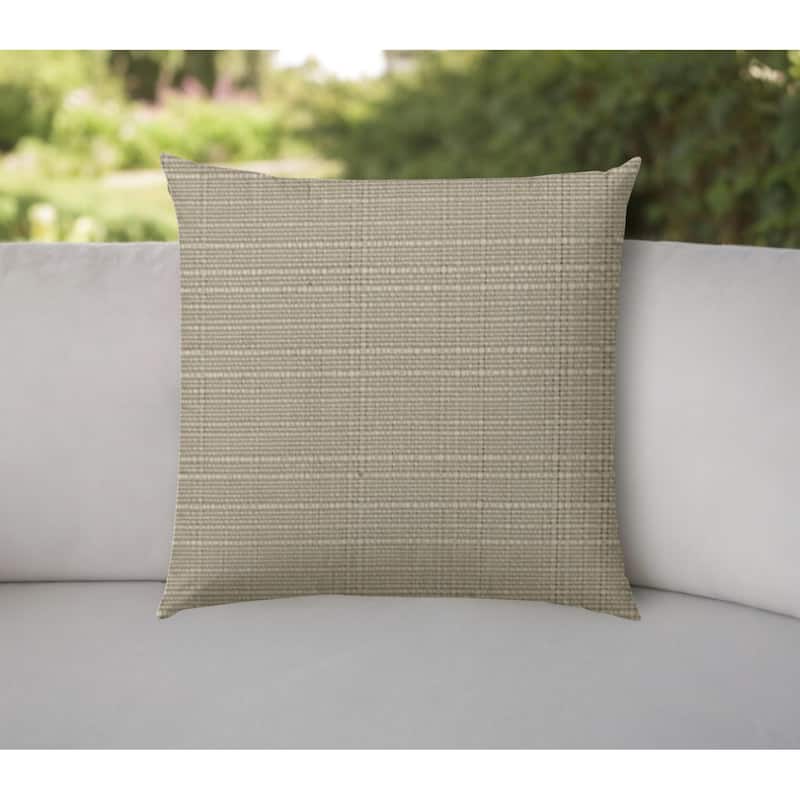 20" Tan Indoor Outdoor Throw Pillow Cover With Texture - Tan