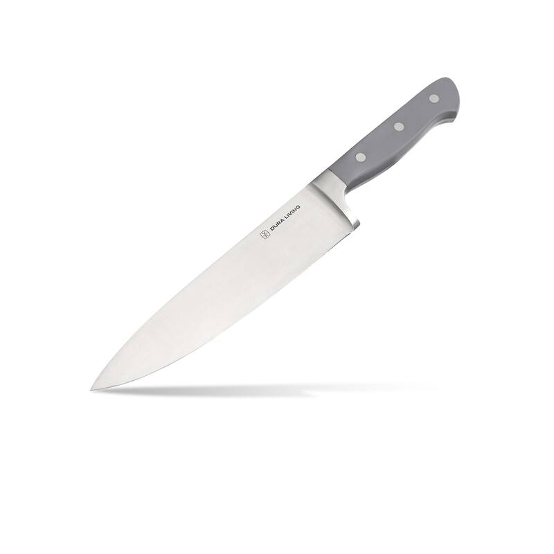 Dura Living Signature 8-inch Chef's Knife - Forged Stainless Steel Kitchen Knife - Grey