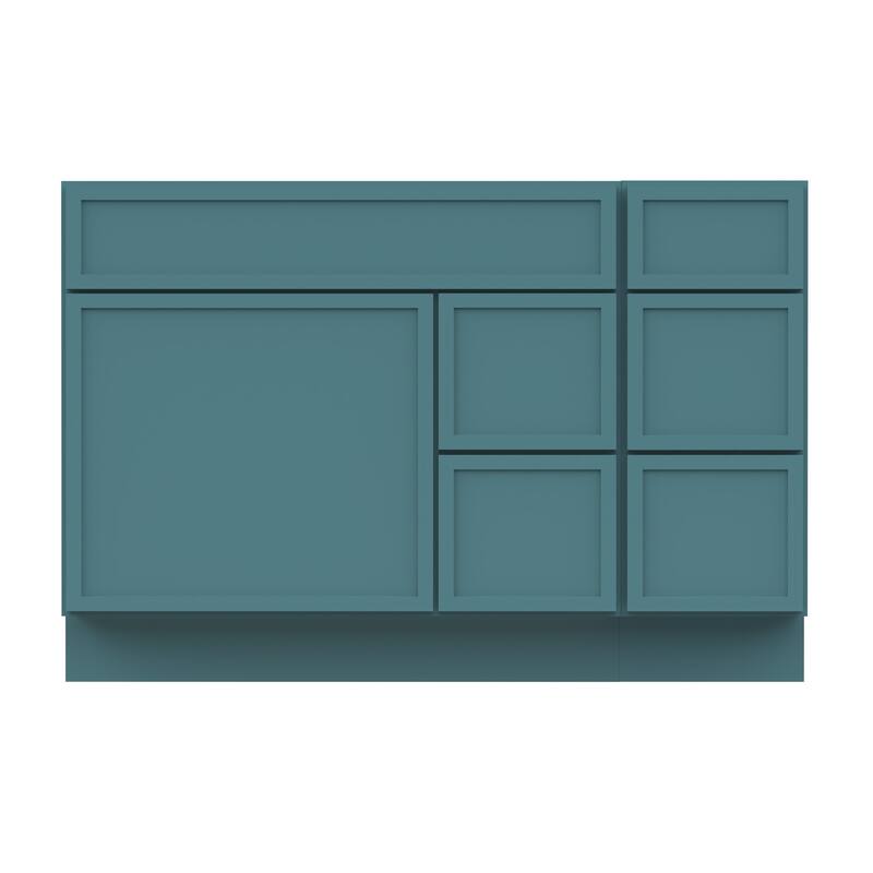 Vanity Art 48" Birch Freestanding Bathroom Vanity Cabinet without Top