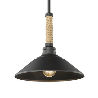 Golden Lighting Journey 1-light Pendant in Natural Black