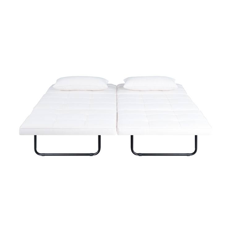 Sleeper Chair Bed, 4 In 1 Multi-Function Convertible Ottoman Bed, Breathable Linen Bed Chair, Convertible Sofa Bed