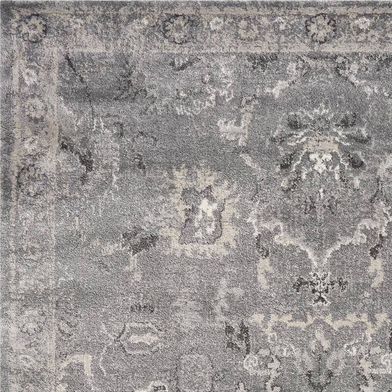 Domani Portland Sky Blue Boho Distressed Area Rug