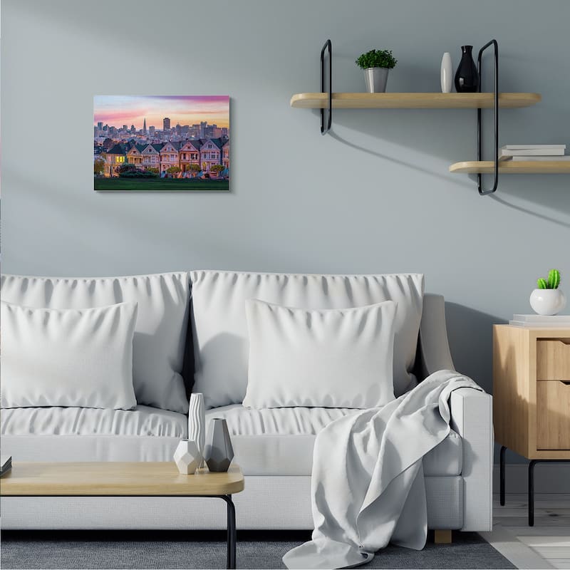 Stupell San Francisco California Sunset Cityscape Architecture Canvas Wall Art Design By Dave Gordon