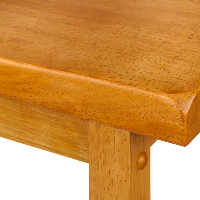 Simple Living Jalen Solid Wood 24-inch Saddle Stool (Set of 2)
