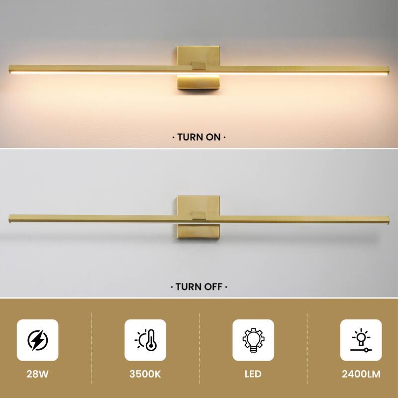 Modern Vanity Lighting Fixtures 24/32/39'' Bathroom Vanity Lights Over Mirror Wall Sconce for Bathroom