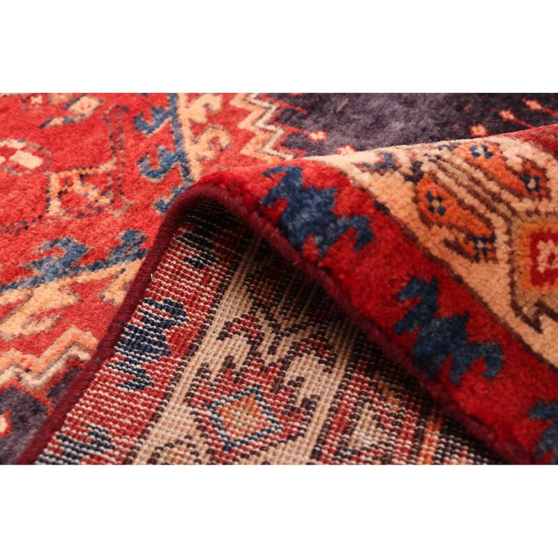 ECARPETGALLERY Hand-knotted Konya Anatolian Dark Navy, Red Wool Rug - 3'6 x 9'6