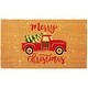 preview thumbnail 1 of 5, Merry Christmas Doormat, Coco Coir Outdoor Welcome Mat (30 x 17 Inches)