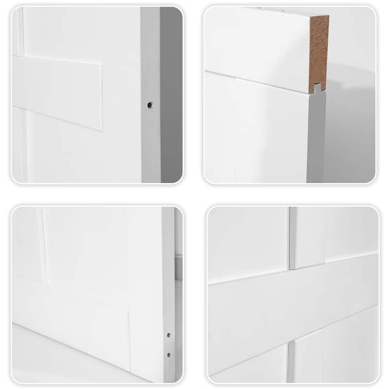 CRAZY ELF Real Primed Door Slab, DIY Panel Door, Modern Interior Door, Water-proof, Pre-Drilled Ready to Assemble