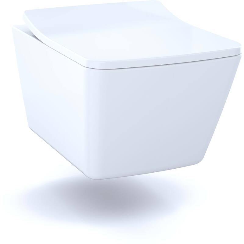 Toto CWT449249CMFG#WH SP 1.28 / 0.9 GPF Dual Flush Wall Mounted One-Piece Elongated Chair Height Toilet Set