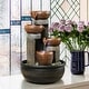 preview thumbnail 2 of 8, 15.7-inch High Tiered Rock Water Fountains Indoor Waterfall Feature