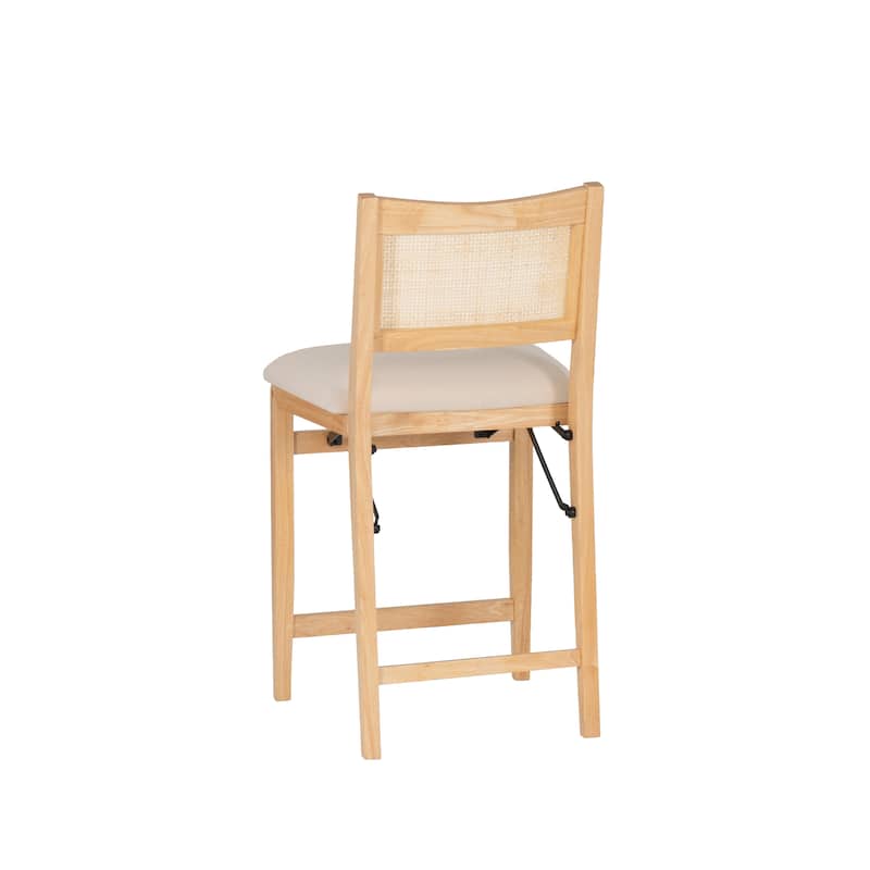 Linon Bauer Cane Back Folding Counter Stool