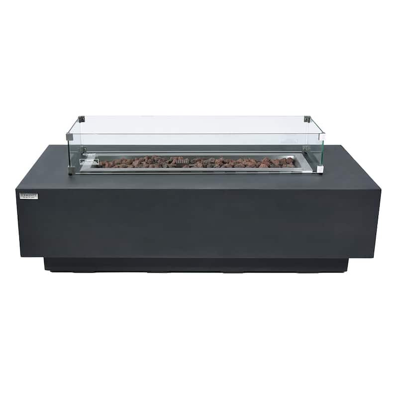 Elementi Granville Dark Grey Outdoor Fire Pit Table - 60 Inches