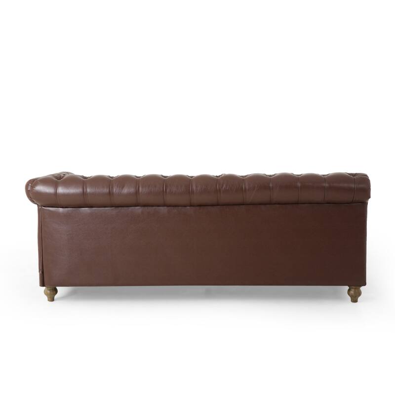Castalia Chesterfield Tufted 7-seat Sectional Sofa by Christopher Knight Home - 114.00" L x 70.00" W x 31.50" H