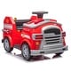 preview thumbnail 1 of 18, 12V Kids Ride On Electric Car.Fire Engine Shape Design with Early education function Red Red - Assembly Required - Kids