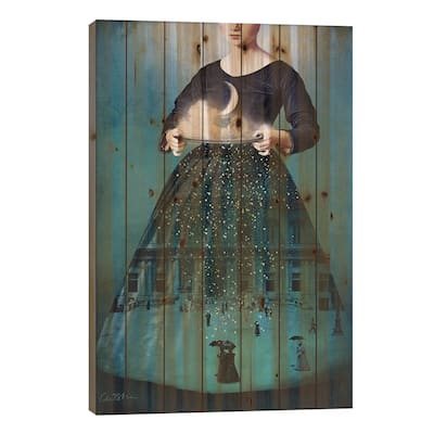 Frau Holle Print On Wood by Catrin Welz-Stein - Multi-Color
