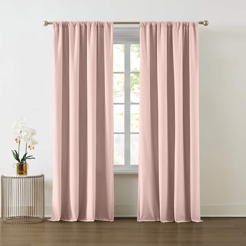 Truly Soft Everyday Window Curtain Panel Pair - 84 Inches - Blush