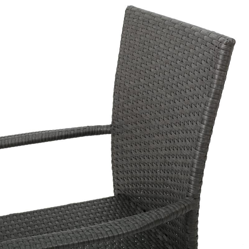 Christopher Knight Home Benhill Outdoor Contemporary Wicker Stacking Chairs (Set of 2)