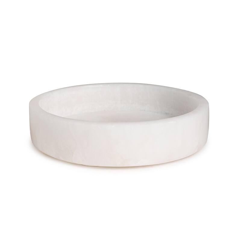 Sm. Alabaster Round Tray 6"Dia