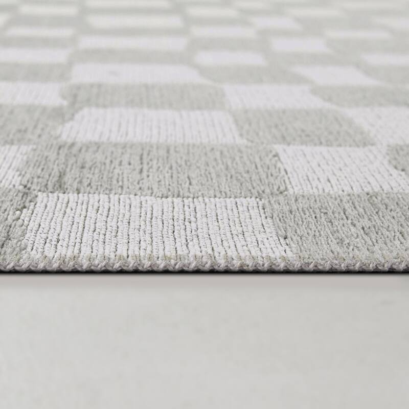 Straker Abstract Checkered Indoor/Outdoor Area Rug