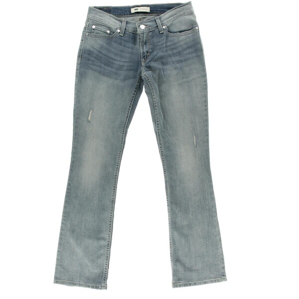 Shop Levi&#39;s Womens Juniors 524 Bootcut Jeans Distressed Ultra Low - Free Shipping On Orders Over ...
