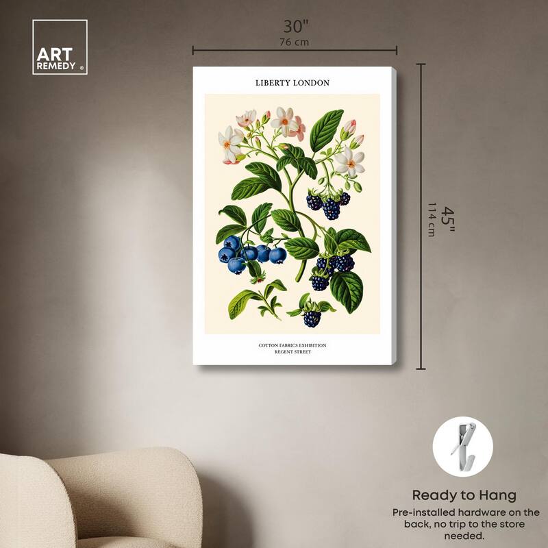 Berries and Blooms II Canvas by Art Remedy, Gallery Wrapped
