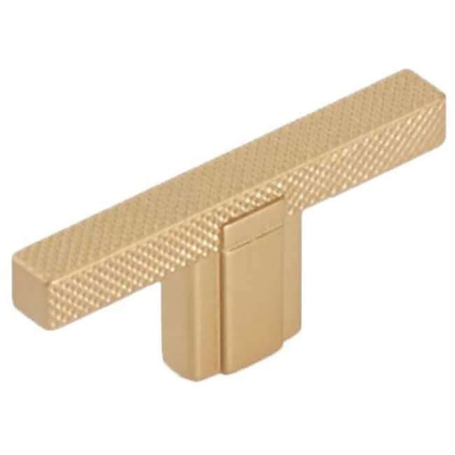 Schaub and Company Quadrato 2-1/2" "T" Bar Industrial Modern Diamond - Signature Satin Brass