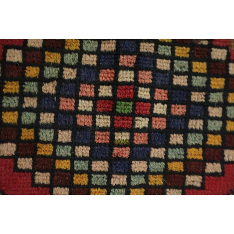 Hand Knotted Oriental 100% Wool Carpet Traditional Tribal Red Tabriz Runner Rug - 12' 4'' X 3' 7''