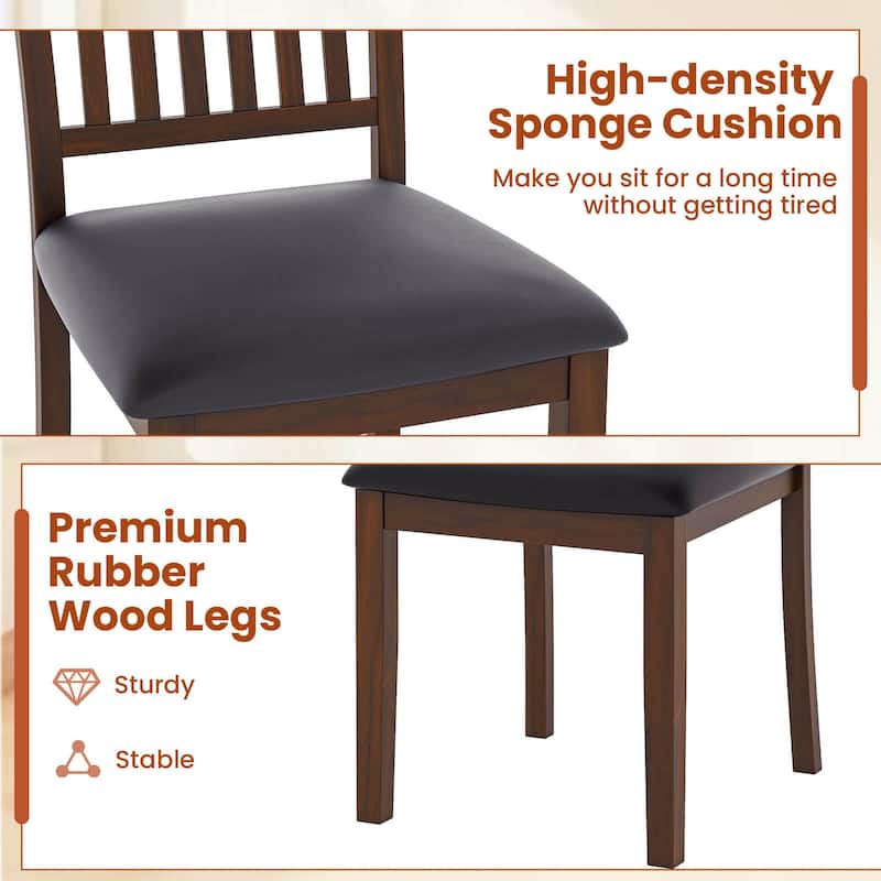 Costway Modern Dining Chair Set of 2/4 with Slanted High Backrest