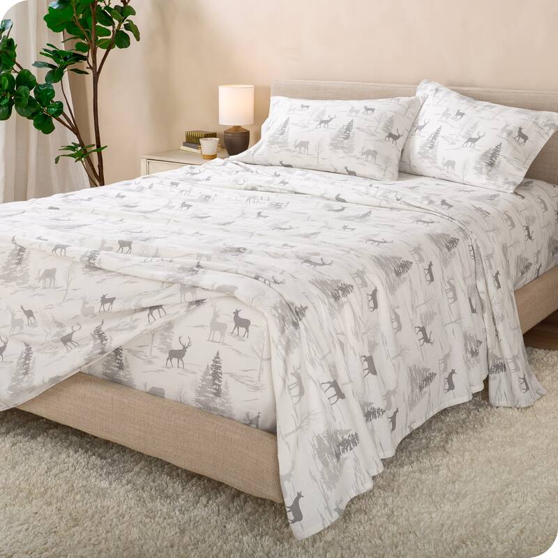 Bare Home Cotton Flannel Sheet Set - Velvety Soft Heavyweight