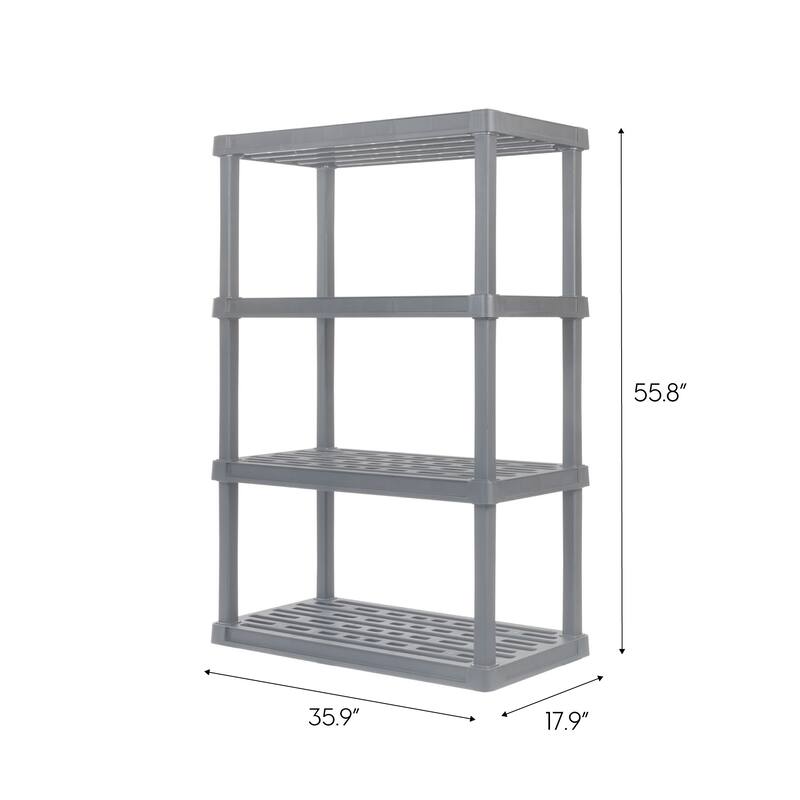 IRIS USA® Plastic Rack Shelf - Elephant Gray